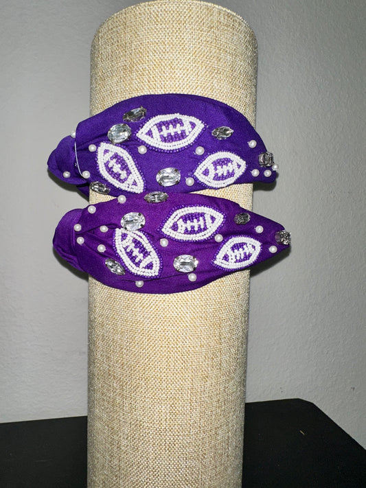 Purple Football headbands