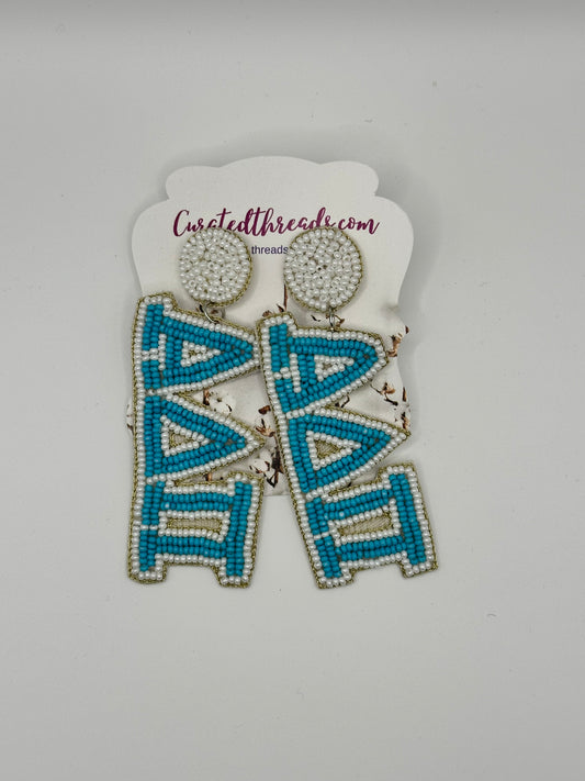 Alpha Delta Pi Beaded earrings