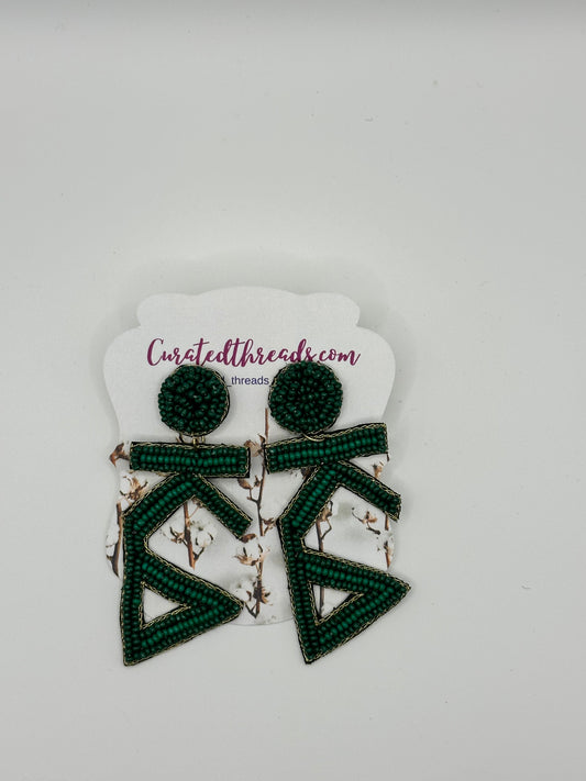 Kappa Delta Beaded earrings