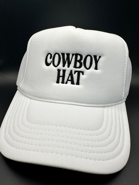 Cowboy trucker white hat